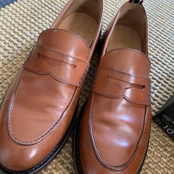oar stripe penny loafers